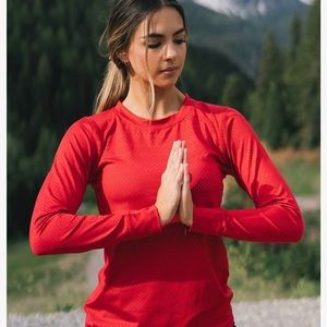 Zyia Active Red Chill Long T Shirt